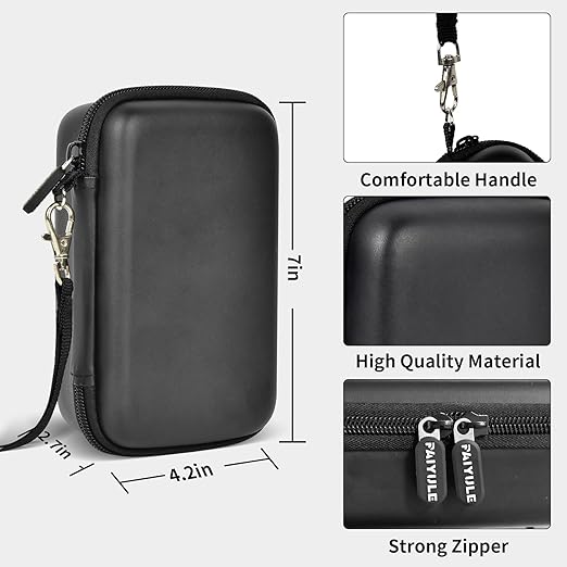 PAIYULE Travel Case Compatible with R36Max/ R36Ultra Retro Handheld Game Console, Handheld Emulator Storage Holder Organizer, Android Game Console Carrying Bag (Box Only)