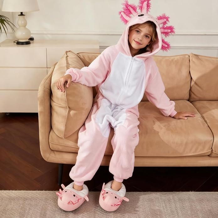 IceUnicorn Toddler Slippers Kids Cute Funny Animal House Shoes Girls Boys Christmas Fluffy Bedroom Indoor Slipper, Cat, Bunny, Unicorn, Axolotl, Fox