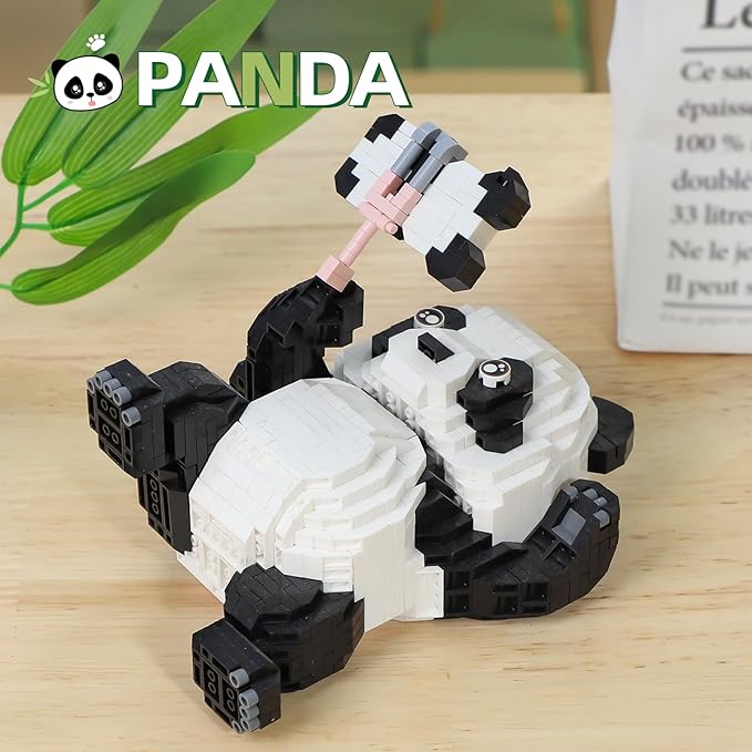 Panda Micro Mini Building Toy Bricks for Adults, 1051 PCS Mini Building Blocks Animals Sets for Goodie Bags, Party Favors for Boys Girls 12+ 14+, Christmas Birthday Gift for Kids, Carnival Prizes