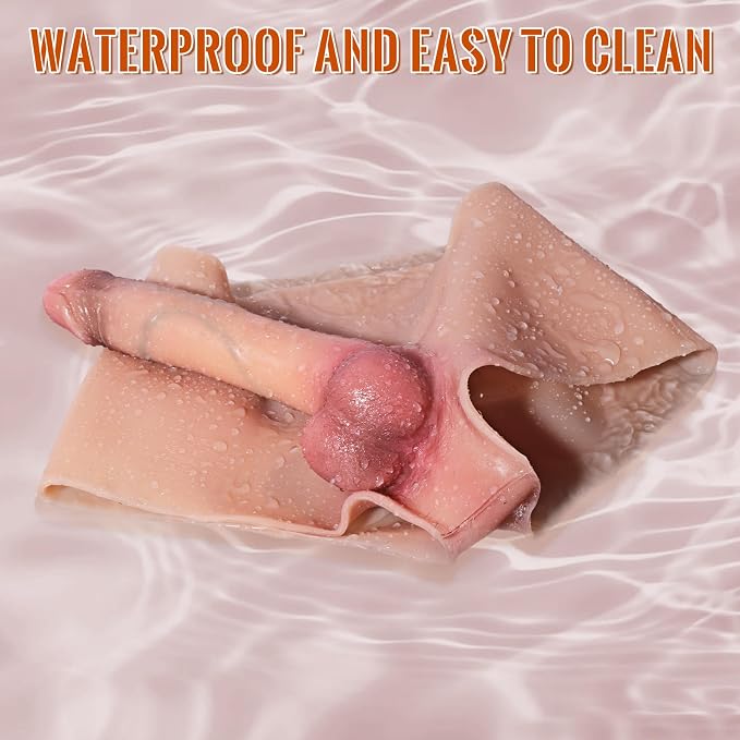 Strap On Vibrating Dildo Silicone Wearable Panties, 1.5" Diam Realistic Hollow Dildo with Remote Control Bullet Vibrator, 6.7" Penis Sleeve Penis Extender, Adult Sex Toys & Games for Lesbian Gay