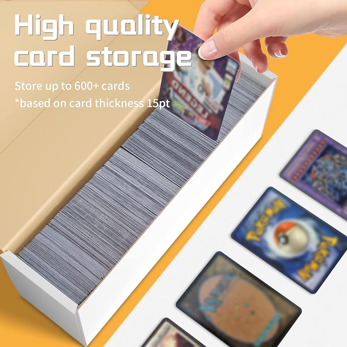 Trading Card Storage Box,Sports Card Storage Boxes, 6-Pack Cardboard Card Box for TCG/Magic/Mtg Basketball Cards, Collectible Trading Cards