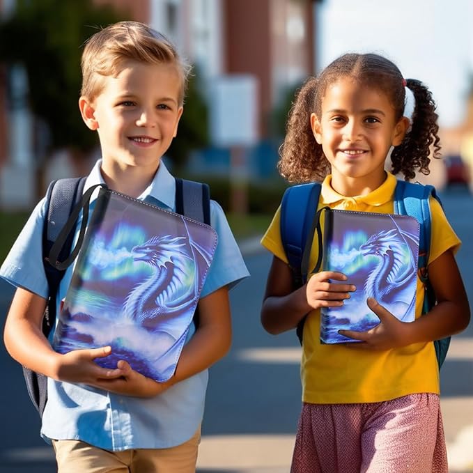 Deluxe Ice Dragon Trading Card Binder - 4-Pocket Zipper Binder with 400 Pockets, Ideal for Boys, Girls, and Card Enthusiasts - Collectible Trading Card Albums, Cases & Sleeves