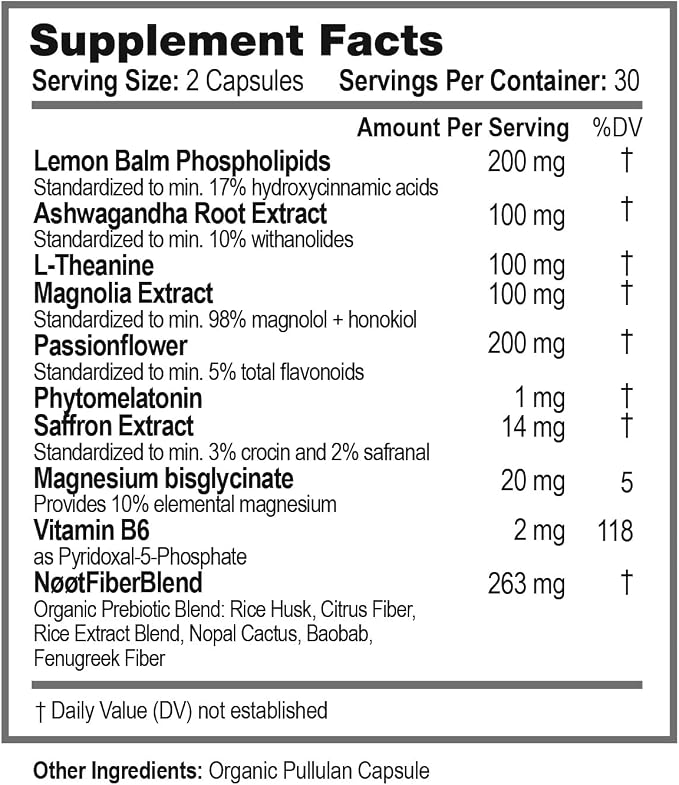 NOOT Sleep Lover Supplement – Natural Sleeping Aid for Adults & Students | Non-Habit Forming Sleep Supplement w. Ashwagandha, Lemon Balm, L-Theanine & Phytomelatonin | Deep Rest Support | 60 Capsules