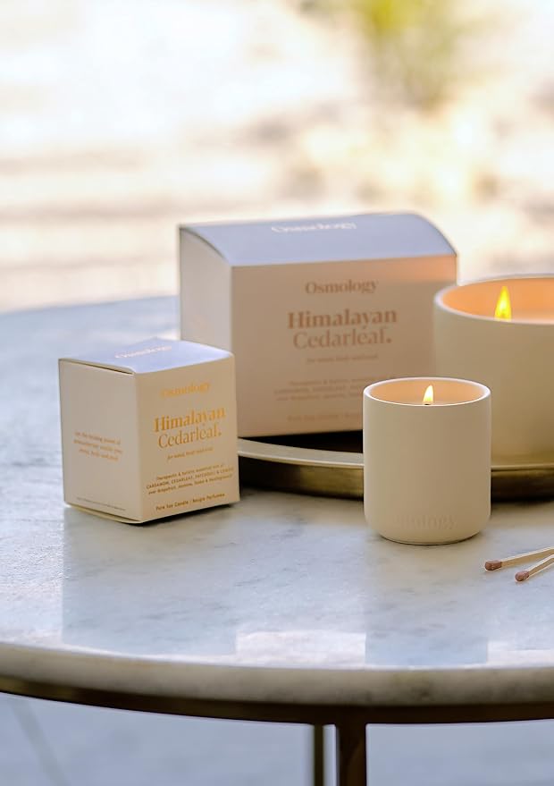 Himalayan Cedarleaf Aromatherapy Candle – Lemon, Patchouli & Cedarleaf Scented Candle, Plant-Based Wax, 15.8 oz, 60 Hour Burn Time, Warm & Woody Candle