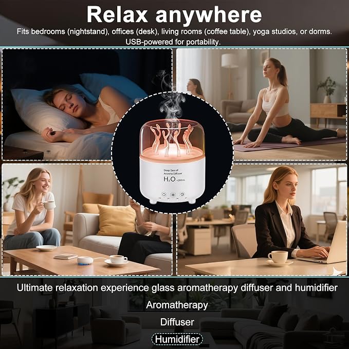 Morbou Essential Oil Diffuser with Jellyfish Spray & Sea Anemone Rotation, 280ml Ultrasonic Aromatherapy Machine,7-Color LED Night Light Quiet Mist for Bedroom, Remote Control (White)