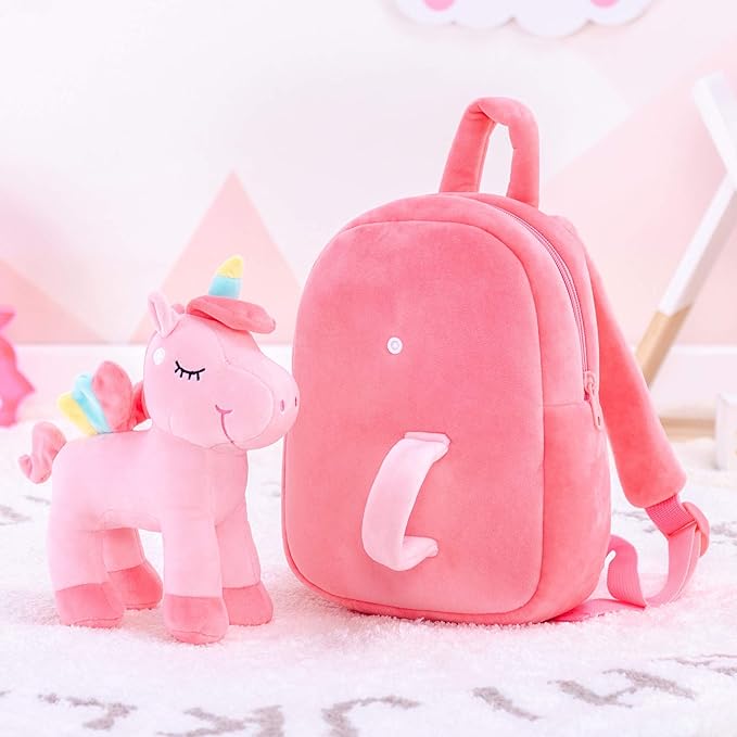 Lazada Unicorn Kids Backpack Stuffed Toy Toddler Backpacks Plush Backpack Pink 9.5"