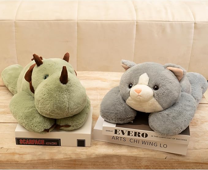 Niuniu Daddy 24" | 3.5 Pound Weighted Dinosaur Stuffed Animal, Giant Weighted Green Dino Plush Toy Body Pillow for Girl Boy Adult Kid with Soft Fur Pillowfort Stuffy for Christmas Birthday Present