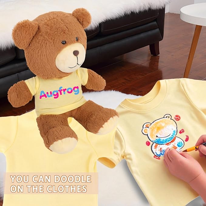 8-Pack Yellow Blank T-Shirts for 17-18 Inch Bears | Thick DIY Stuffed Animal Canvas Clothes (Yellow)