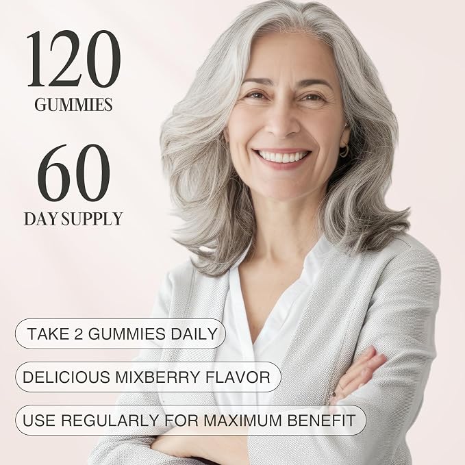 GREENPEOPLE Menopause Supplements for Women Gummies - 16-in-1 Dual Action Menopause Relief W/Black Cohosh, Vitex, Beef Organs for Hormone Balance, Hot Flashes, Night Sweats & Mood, 60 CT (2 Packs)