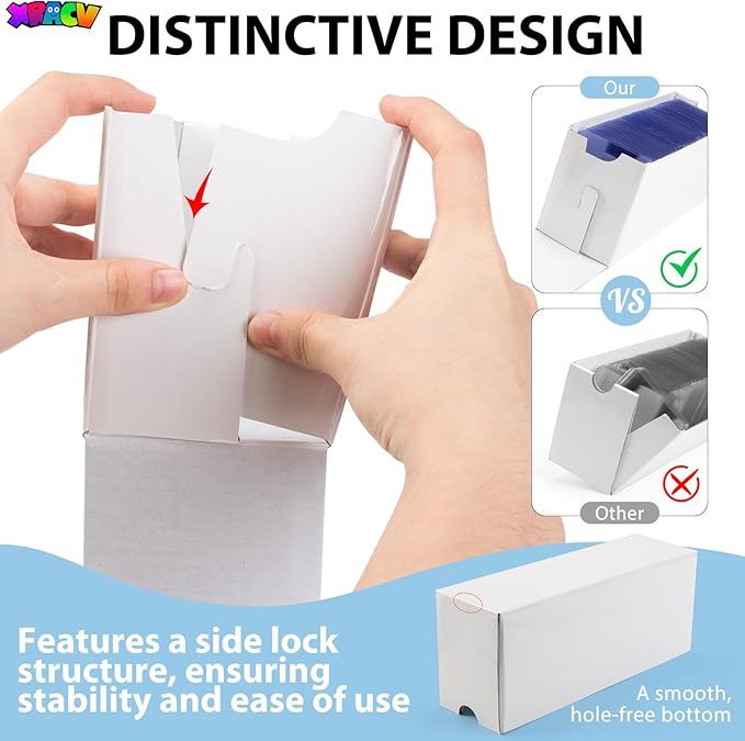 Trading Card Storage Box, 9 Drawer Top Loaders Storage Box with 60 Card Dividers, Cardboard Trading Card Organizer for Collectible Cards Games,Card Box Fits For TCG,MTG,TCG and Basktaball Cards