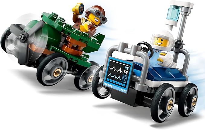 Lego 60459 City Airplane to Hospital Bed, Race Car Pack, Toy, Birthday, Present, Blocks, Educational Boys, Girls, Children, 5, 6, 7, 8 Years, Vehicle, Car, Mini Car, Toy