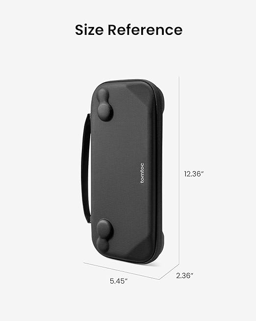 tomtoc Carrying Case Compatible with Steam Deck/OLED, Protective case, Hard Portable Travel Carrying bag for Steam Deck Console, Shockproof, Travel friendly, Black