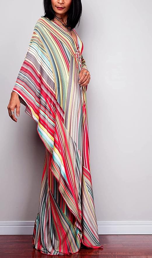 Venasha Womens Caftan Floral Print Kaftan Dress Short Sleeve Swimsuit Cover up Loungewear for Summer