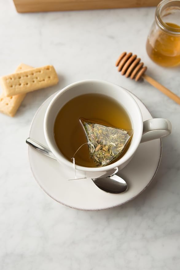 Two Leaves and a Bud Organic Chamomile Tea Bags, Naturally Caffeine Free, Whole Leaf Herbal Chamomile Tea in Pyramid Sachets, 100 Count (Pack of 1)