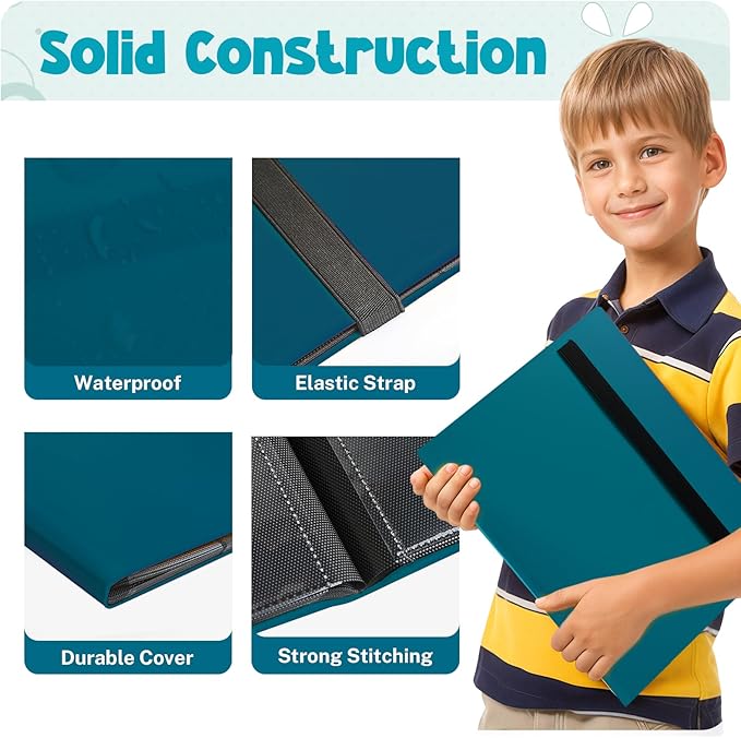 Card Binder, 9 Pocket Trading Card Album Folder,20 Pages, 360 Card Capacity Sports Card Binder, Premium Card Binders Compatible with MTG, TCG, Baseball Cards (Malachite green)