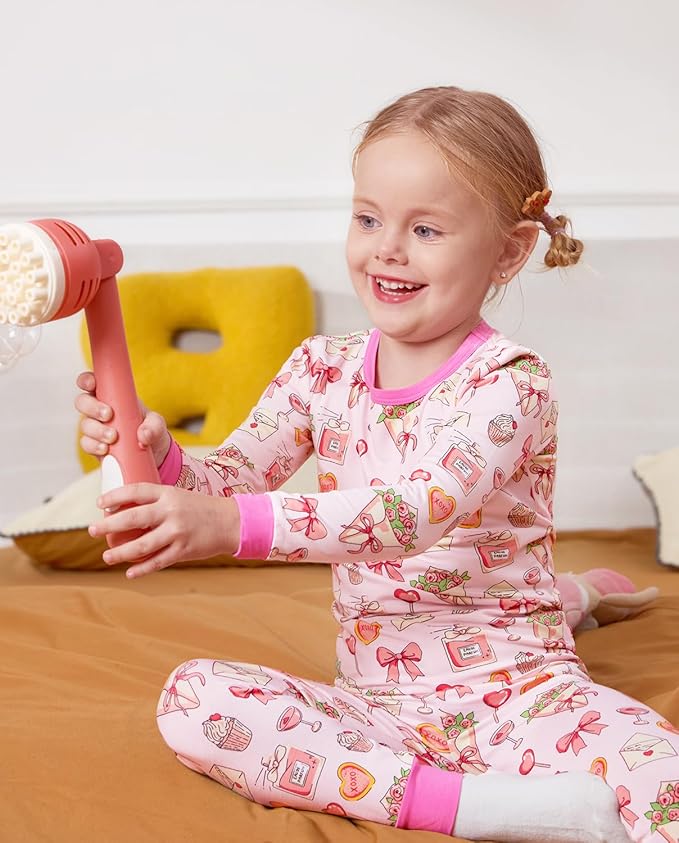 Bamboo Viscose Toddler Girls Kids Pajamas Unicorn Mermaid Pjs Long Sleeve Snug fit 12M-8Y 2pcs Soft Jammies