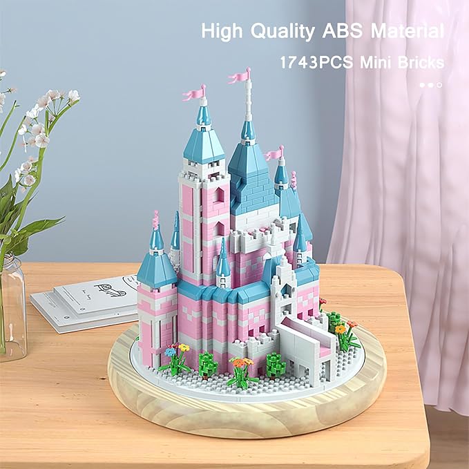 Castle Building Set, Mini Bricks Bonsai Building Block Set, 1743 Pieces Micro Bricks Collectible Ideas Building Blocks for Adult Kids Ages 14 and up
