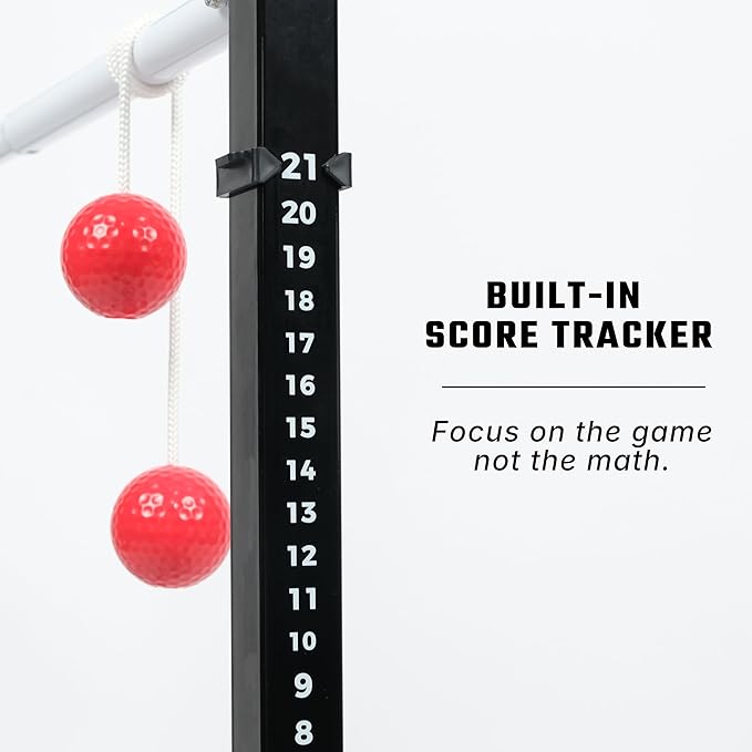 Steel Ladder Ball Game Set with 6 Bolas Assembly-Free Ladder Toss Includes Scorekeeper and Carry Case Yard Outdoor Games for Adults & Family