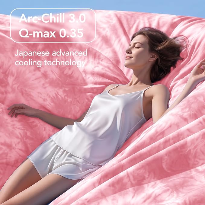 Cooling Blanket 50''x70'' for Hot Sleepers, Arc-Chill Q-Max>0.35 Double Sided Cold Blankets for Night Sweats, Cool Soft Lightweight Summer Blanket for Sofa Bed Couch, Gifts for Women Throw