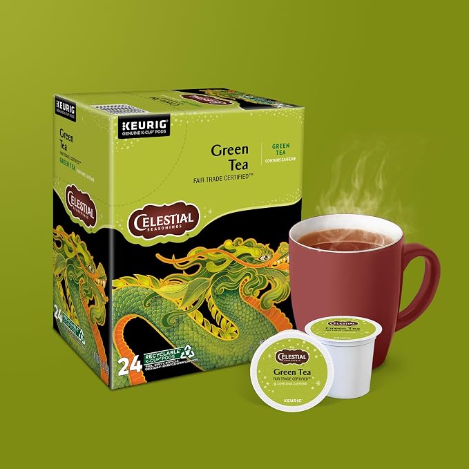 Celestial Seasonings Green Tea, Single-Serve Keurig K-Cup Pods, 96 Count