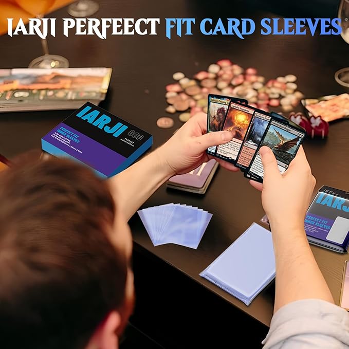 5000 Counts Perfect Fit Card Sleeves, Exact Fit Card Sleeve, Inner Sleeves for Double-Sleeving, High Clarity Trading Card Sleeve for MTG, PKM, TCG, Gaming Cards