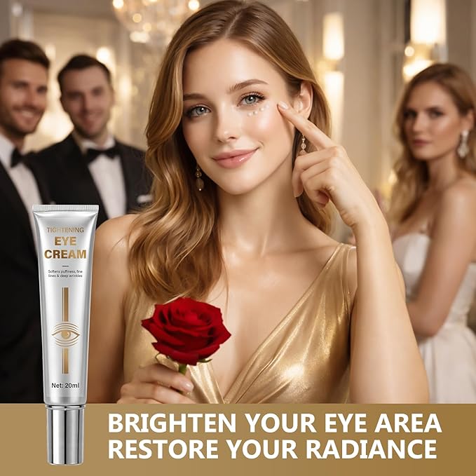RQUXMT Eye Tightener Cream, Instant Eye Tightener for Puffy Eyes and Dark Circles, Temporary Eye Tightener to Smooth Under Eye Bags, Fine Lines and Wrinkles, Firming & Lifting Eye Gel