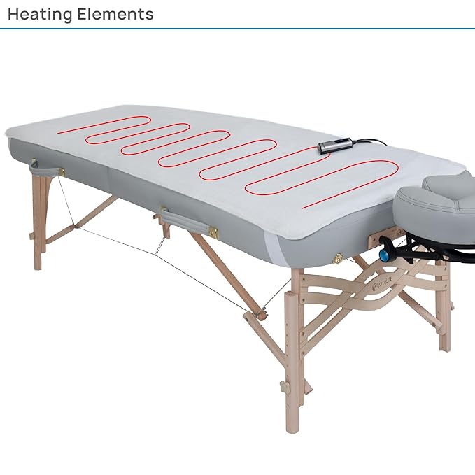 EARTHLITE Massage Table Warmer & Fleece Pad (2in1), ETL Certified, 3 Heat Settings, 13ft Cord/Heating Pad / 1 Year Replacement Guarantee