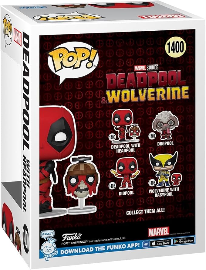 Funko Pop! & Buddy: Deadpool & Wolverine - Deadpool with Headpool - Collectable Vinyl Figure - Gift Idea - Official Merchandise - for Kids & Adults - Movies Fans - Model Figure for Collectors