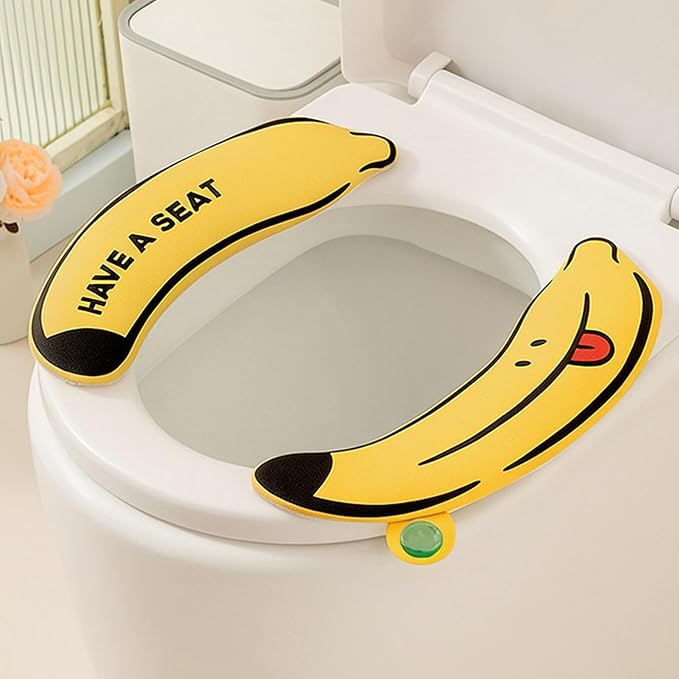 of Fruit Shaped PU Toilet Seat Covers Featuring Gentle Texture and Simple Adhesive Installation for Bathroom Comfort Hygienic Toilet Seat Cover