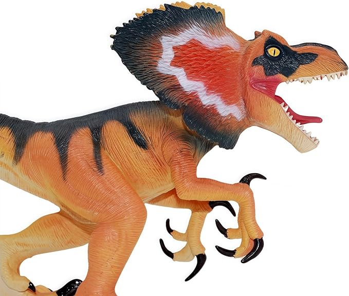 Gemini&Genius Dilophosaurus Dinosaur Toy, Realistic Action Figure, Gift, Stocking Stuffer, Birthday Cake Topper, Family Party Gifts, Room Decoration for Kids