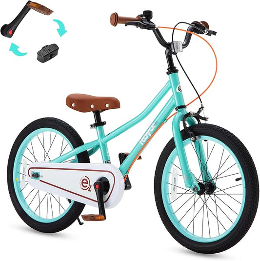 RoyalBaby Kids Bike, Terra EZ Balance to Pedal Convertable Bicycle, 14 16 18 Inch Easy Learn Balancing to Biking Boys Girls Ages 3-9 Years Beginners