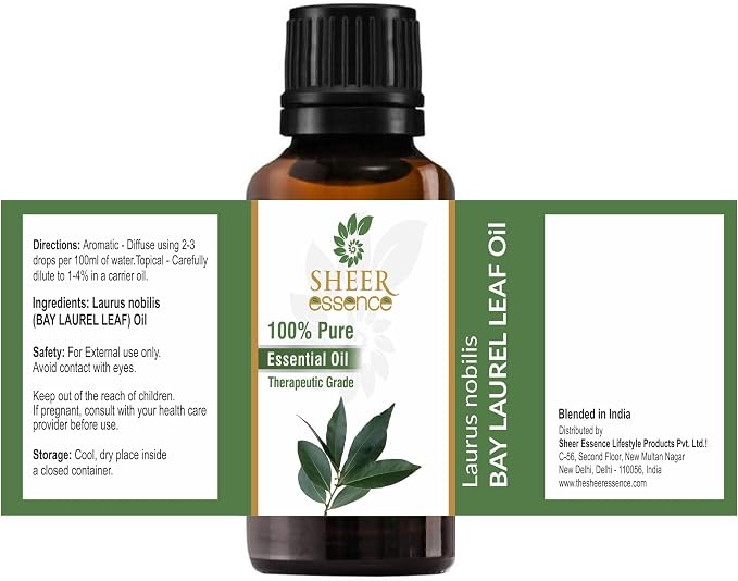 Bay Laurel Leaf Oil- (Laurus Nobilis)- Essential Oil 100% Pure Natural Undiluted Uncut Therapeutic Grade Oil 1.01 Fl.Oz