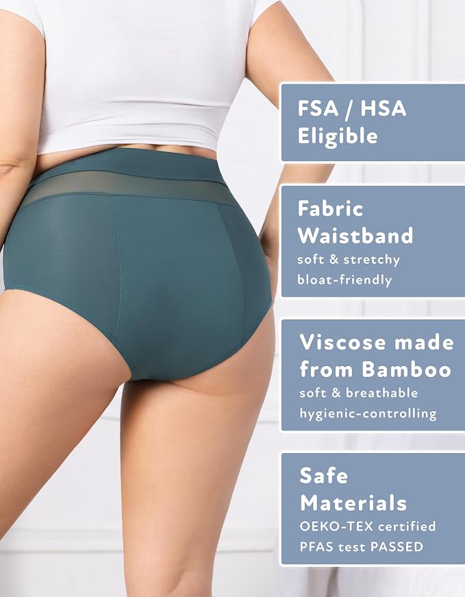 Goat Union Overnight Period Underwear for Women Heavy Flow, Leakproof Menstrual Panties Full Coverage