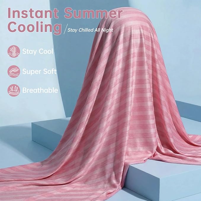 Guohaoi Cooling Blanket for Hot Sleepers and Night Sweats 50"x70" Twin Size | Arc-Chill Q-Max >0.5 Cool Fiber,100% Oeko-Tex Certified Lightweight Summer Blanket for Travel/Outdoor Ultra Cold Breathable