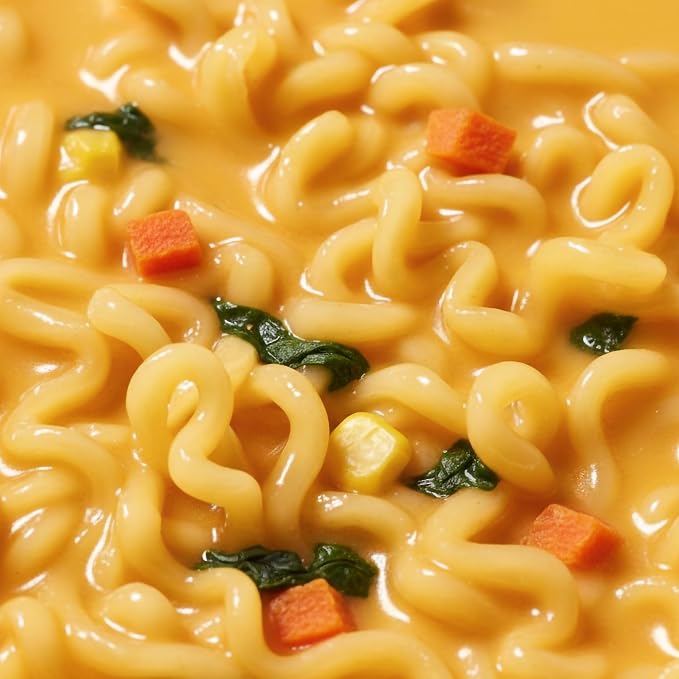 Cheesy Ramen - Cheddar Soup Ramen | Mild Kick, Creamy & Savory Korean Noodles | 3.92 oz (Pack of 4)