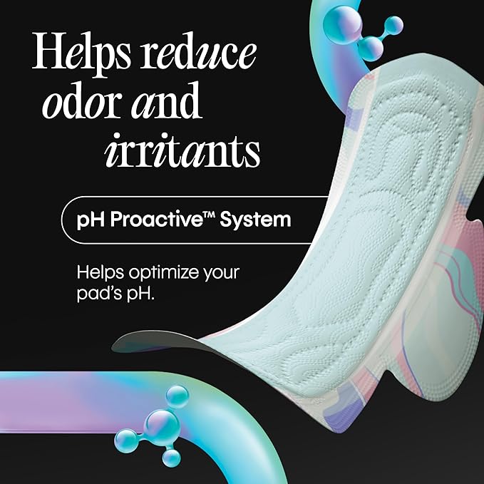 Kotex BioCare Ultra Thin Pads with Wings, Heavy Absorbency, 24 Count (Packaging May Vary)