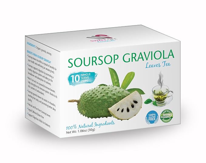 Premium Soursop Graviola Leaf Tea - graviola soursop tea - GRAVIOLA SOURSOP TEA K-CUPS - soursop tea organic, graviola tea, graviola leaves tea k-cups, antioxidant k-cups tea - 1 Box 10 K-cups