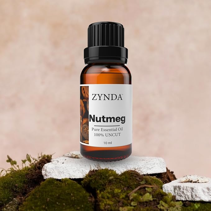 Nutmeg Essential Oil – 100% Pure & Natural Aromatherapy Oils | Warm & Spicy Comforting Body Oils | Organic Nutmeg Oil for Massage, Relaxation & Invigorating Wellness – 10ml