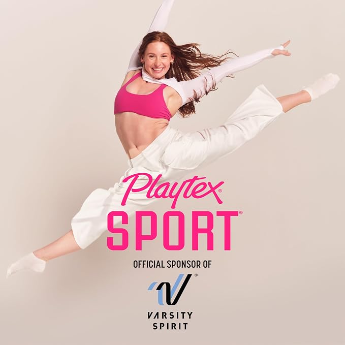 Playtex Sport Tampons Super Absorbency, Fragrance-Free - 384ct (48 Packs of 8ct) | Super Tampons for Women, Feminine Care, Playtex Tampon with 360 Leak Defense