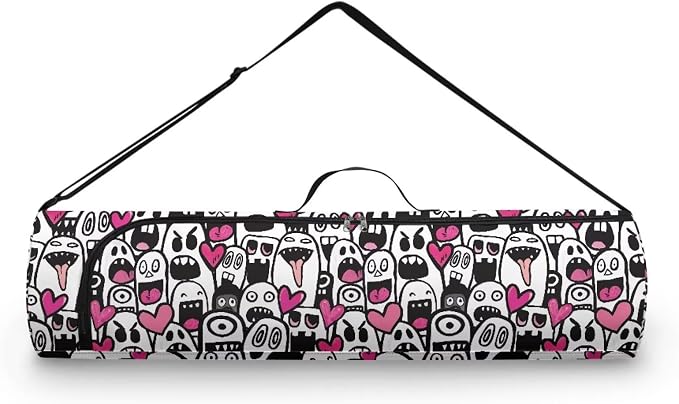 Yoga Mat Bag with Adjustable Shoulder Strap and Handle Zipper, 30in Wide x 6.3in Diameter for Yoga Mat Storage