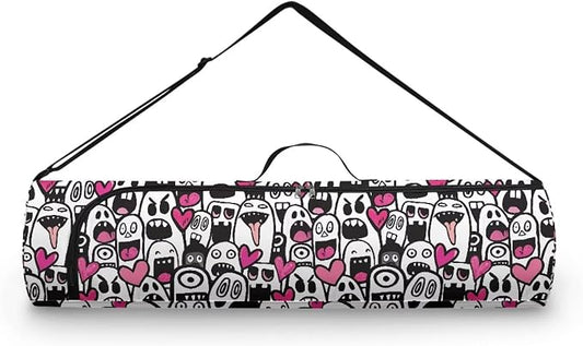 Yoga Mat Bag with Adjustable Shoulder Strap and Handle Zipper, 30in Wide x 6.3in Diameter for Yoga Mat Storage