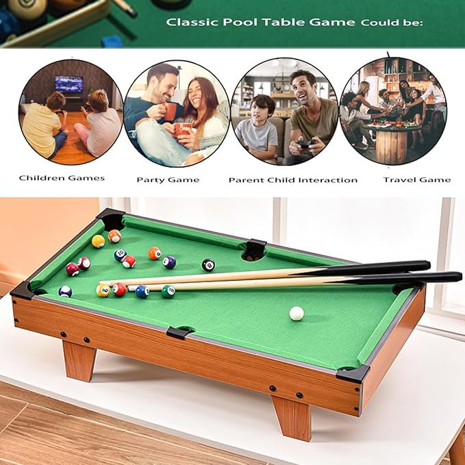 Mini Pool Table for Kids Small Billiards Game Table Top Pool Table Toy for Cat Gift for Kids Cat Pool Table Toy