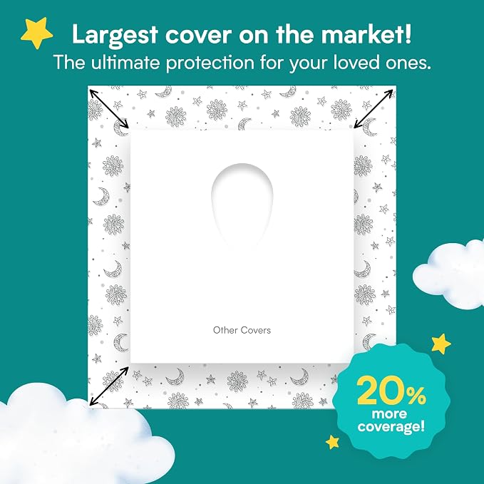 Eli with Love 40 Extra Large Disposable Toilet Seat Cover by Eli with Love – Toddler Toilet Covers for Full Coverage On Toilet or Potty – Ideal Travel Toilet Seat Covers for Kids and Adults (Boho)