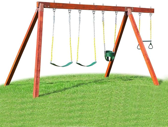 SELEWARE Set of 6 Swing Hanger, Swing Bolts M10 x 9.3", Stainless Steel Heavy Duty Swing Hooks for Wood and Steel Beam Yoga Hammock Chair Porch Swing Sets Seat, 1800LB Capacity