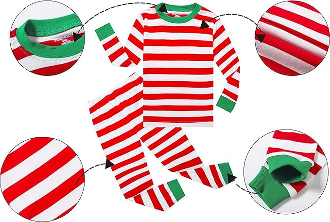 KikizYe Little Big Boys Girls Pajamas Set Kids PJs 100% Cotton Sleepwear