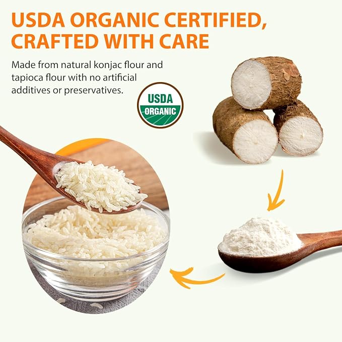 Soeos Organic Konjac Rice, Dried Shirataki Rice, 8.8oz (250g), Gluten Free, Plant-Based, Low Carbs, Quick-Cooking Rice Alternative, Pantry Staple for Stir-Fries, Soups & More
