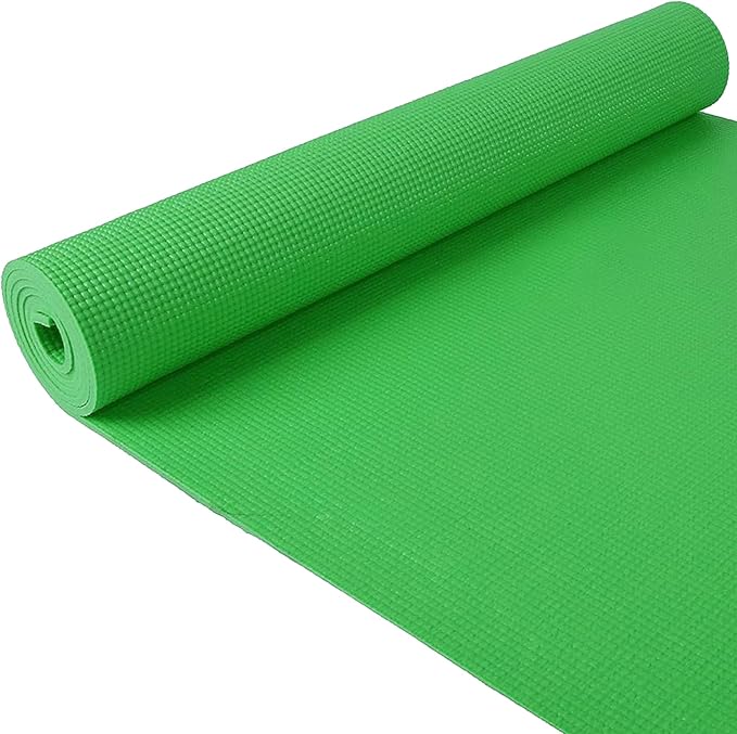 Fitvids All Purpose 1/4-Inch High Density Anti-Tear Exercise Yoga Mat with Carrying Strap, Multiple Colors