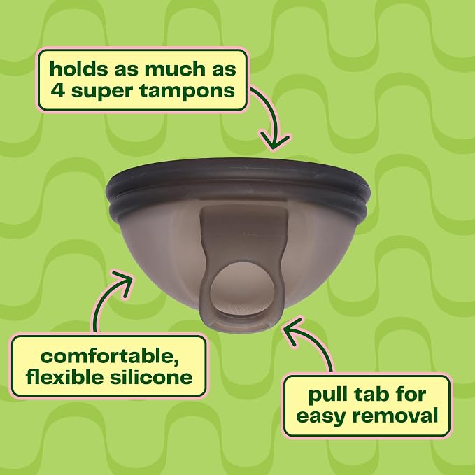 Viv for Your V Small-Medium Premium Menstrual Disc, Heavy Flow, Ring Stem Easy Removal, Soft Tampon Alternative for Active Lifestyle, Comfortable 12-Hr Wear, Medical-Grade Silicone Reusable Period Cup