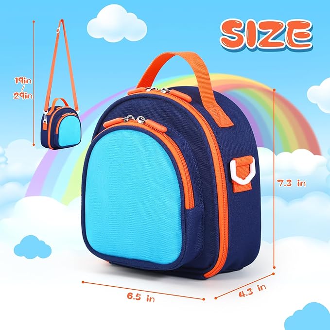 Carrying Case Compatible with Yoto Mini (2024 Edition),30 Cards Storage Bag with Handle and Shoulder Strap, Travel Storage box for Player & Headphone Accessories (Blue)