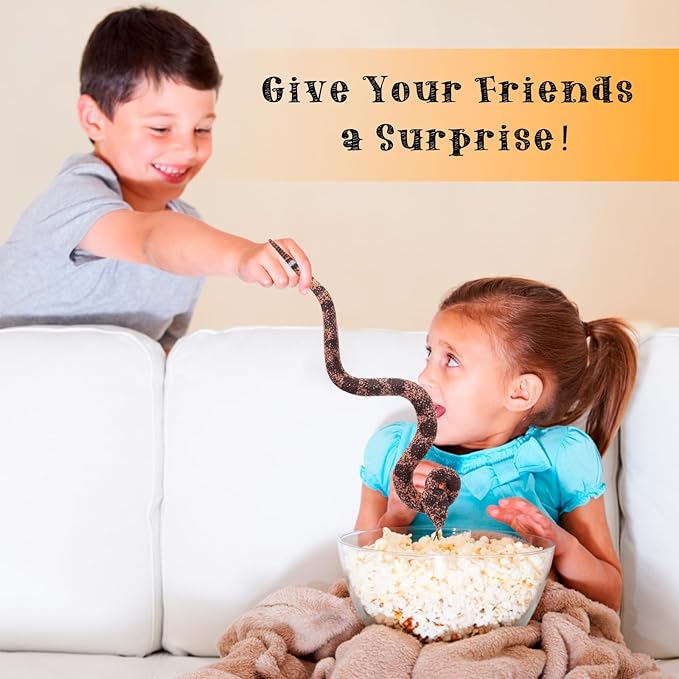 1pc Realistic Rubber Snakes, Plastic Snakes, Prank Snake Toys for Party, Tricking People, Kids Playing, Garden Props Decorations, 13in